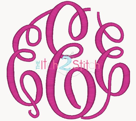 Fancy Circle Monogram Embroidery Font Fancy Circle Monogram Embroidery Font