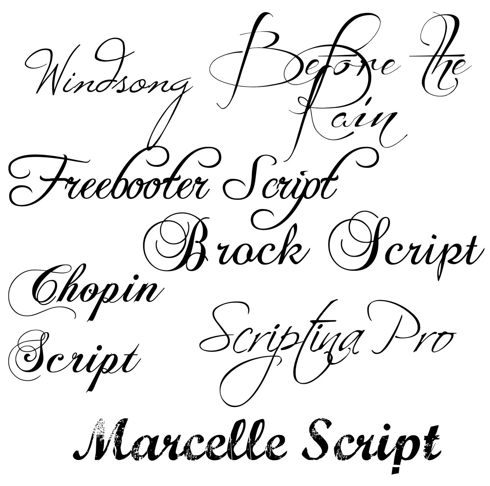 12 Fancy HTML Fonts Images