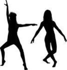 Fancy Man and Woman Dancing Silhouettes