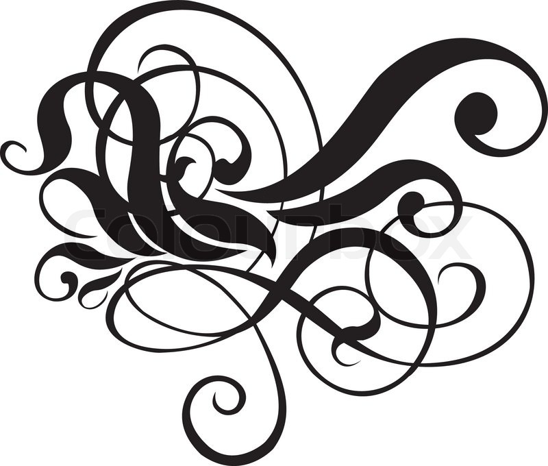 Fancy Scroll Design Clip Art