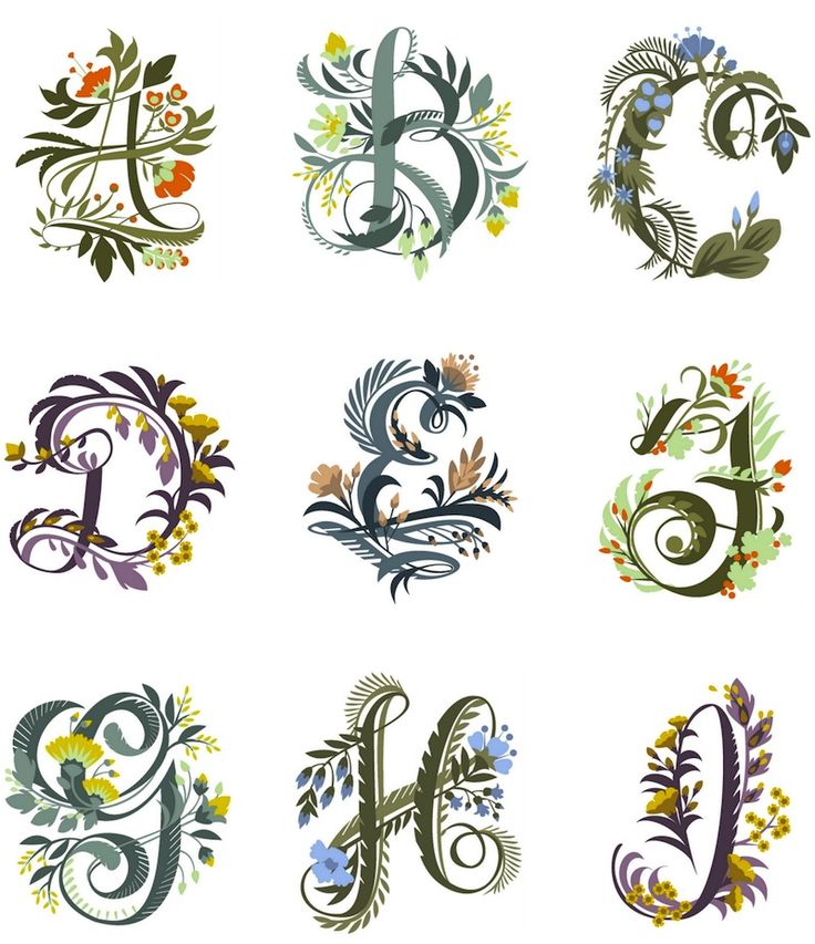 Floral Alphabet Font