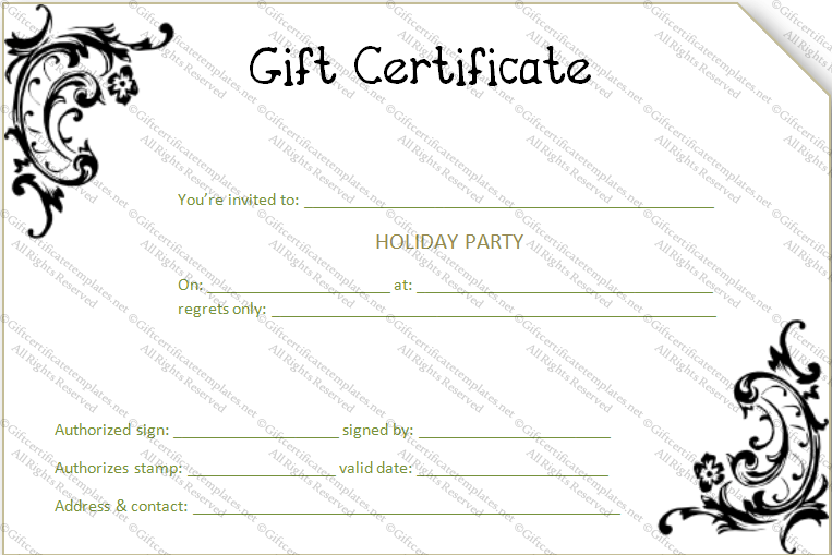 Flower Gift Certificate Template