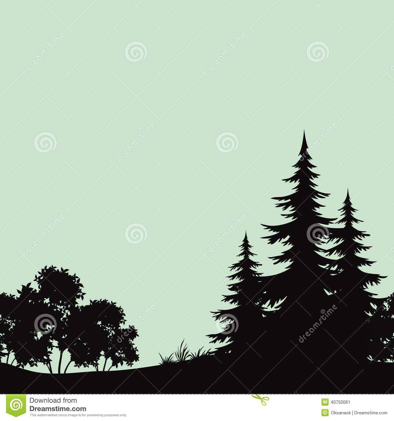 Forest Landscape Silhouette