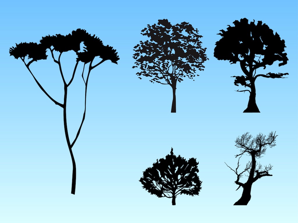 Forest Silhouettes Vector Free