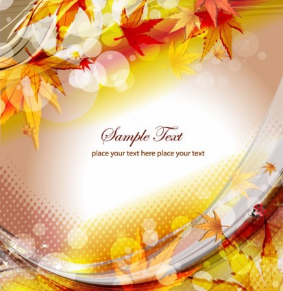 Free Autumn Vector Graphics Background