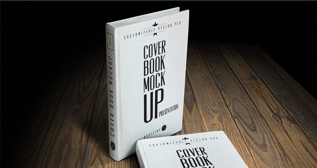 12 Book Cover Mockup PSD Images