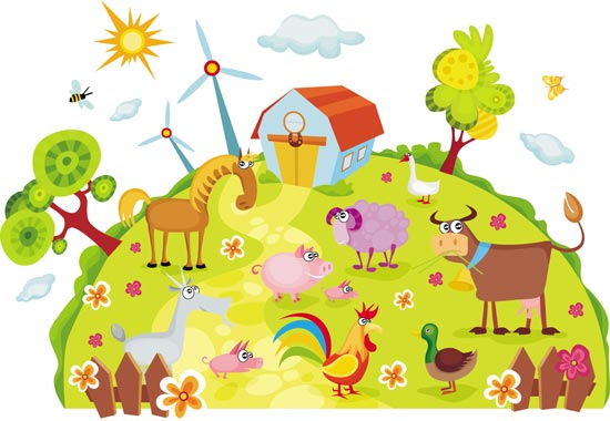 Free Cartoon Farm Animals