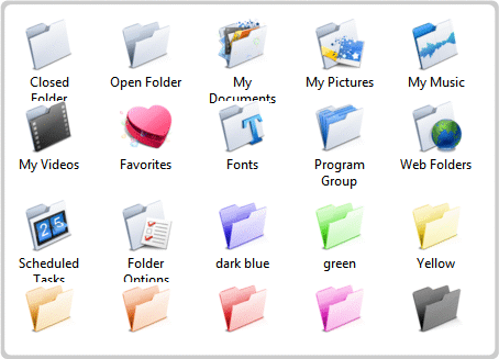 Free Color Folder Icons Windows 7