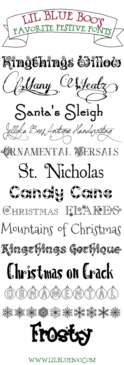 Free Holiday Fonts Christmas