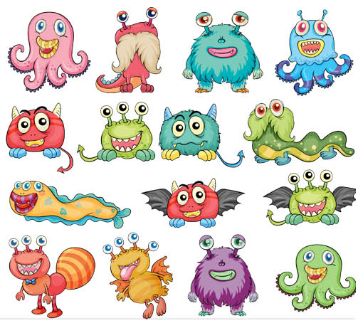 Free Vector Cartoon Monster