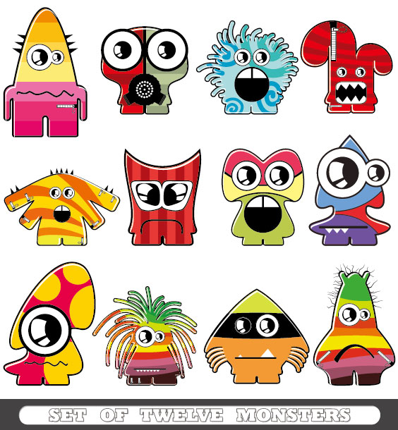 Free Vector Cartoon Monster