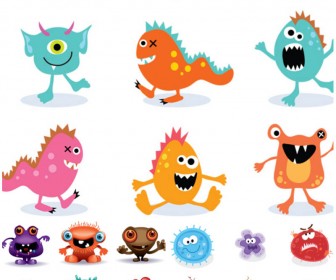 Free Vector Cartoon Monster