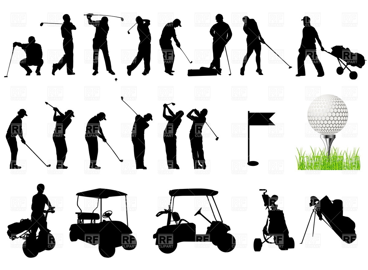Golf Silhouette Clip Art Vector