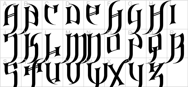 Gothic Old English Letter