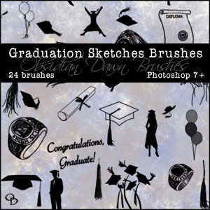 Graduation Photoshop Brushes