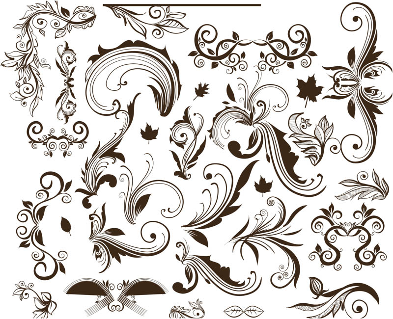 Graphic Floral Swirl Vector Graphic Floral Swirl Vector
