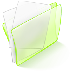 Green Document Folder Icon Green Document Folder Icon