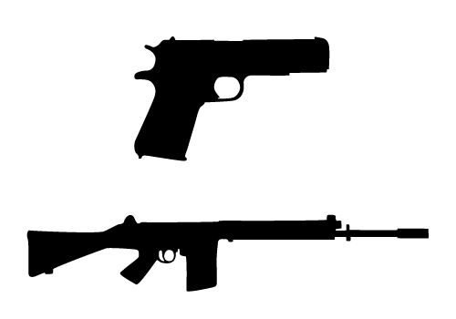 Gun Silhouette Vector