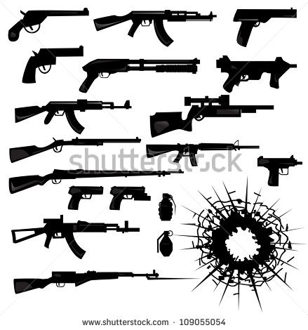 Gun Silhouette Vector