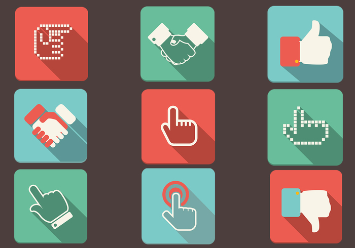 Hands Vector Icon Set