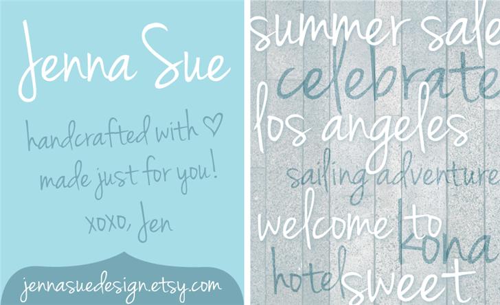 Handwritten Free Fonts Jenna Sue