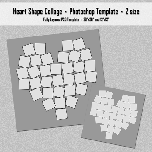 Heart Collage Template