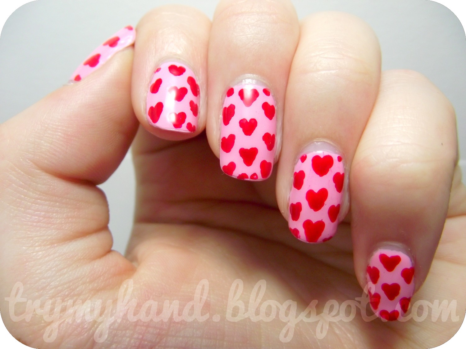 Hearts Nail Art Design