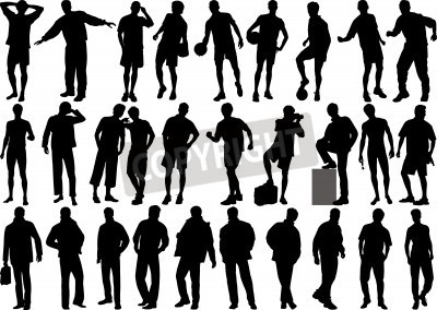 10 Human Figure Silhouette Vector Images