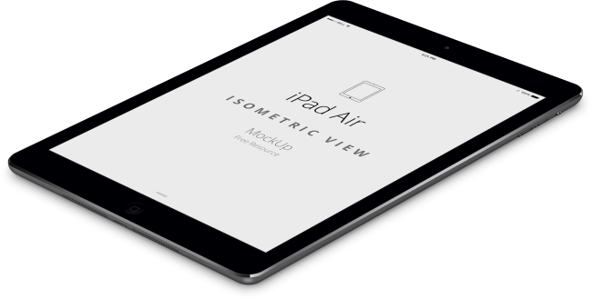 iPad Mockup Air Perspective