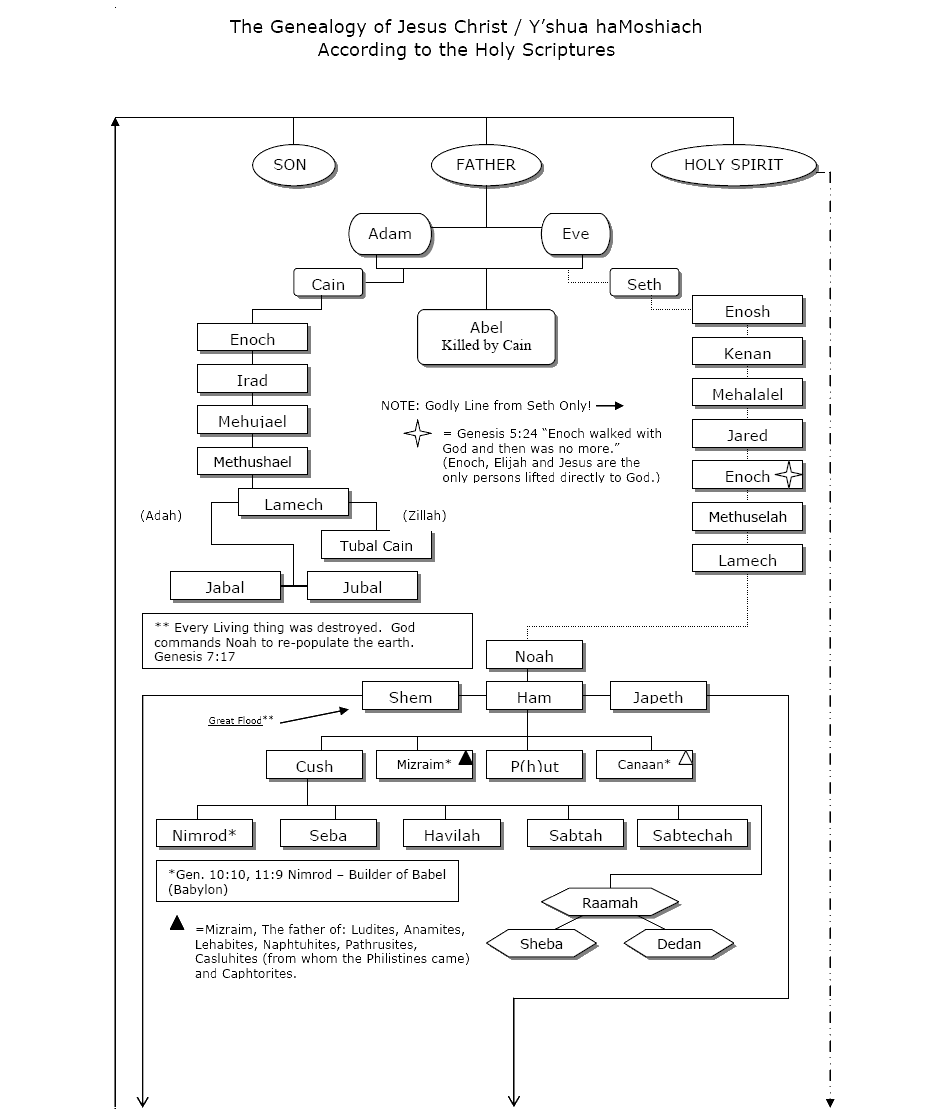 Jesus Christ Genealoy Chart