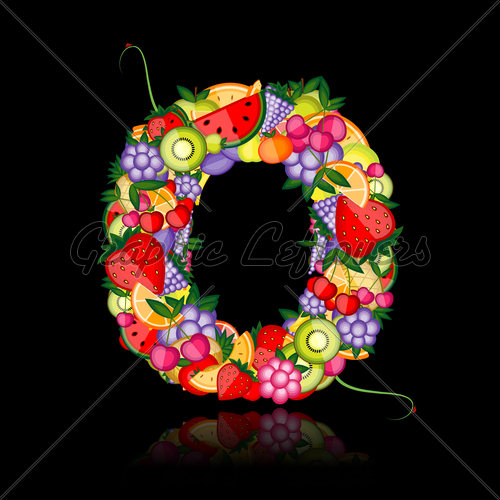 Letters with Fruit Designs