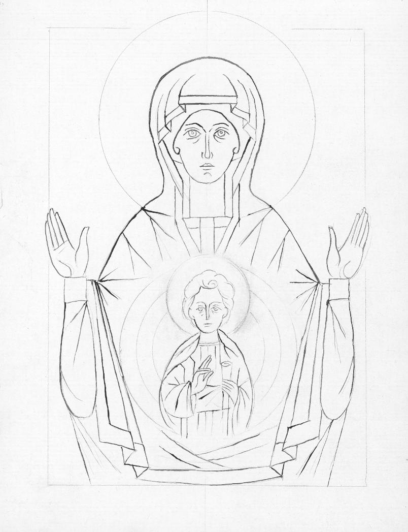 Line Drawing Patterns for Religious Icons