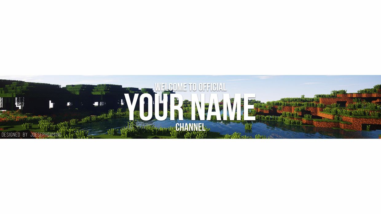 Minecraft YouTube Banner Template Minecraft YouTube Banner Template