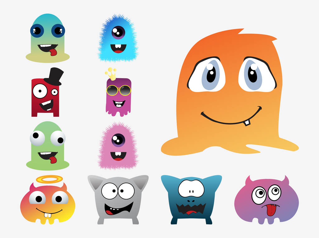 Monster Cartoon Vector Monster Cartoon Vector