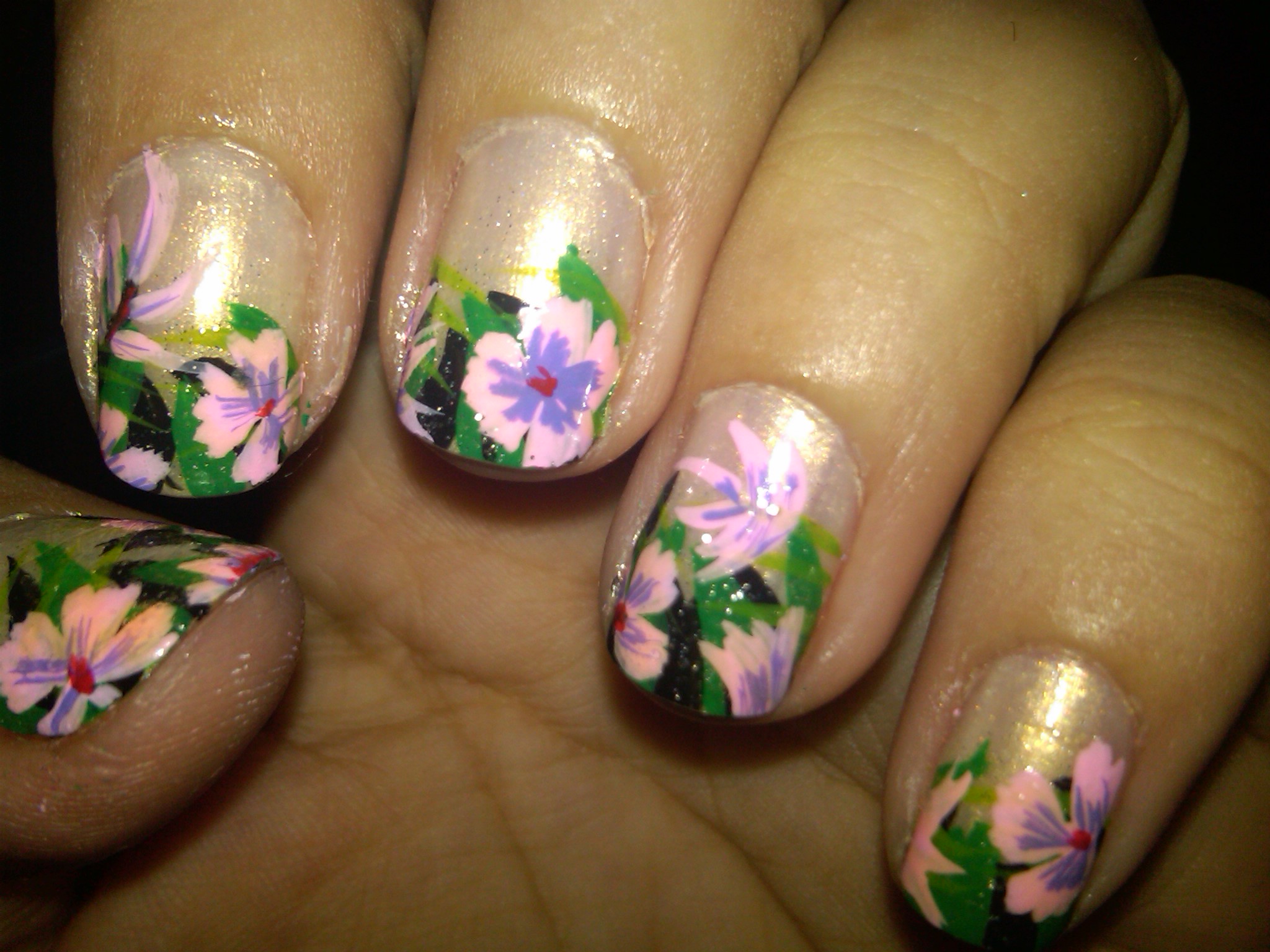 Nails Design with Flowers