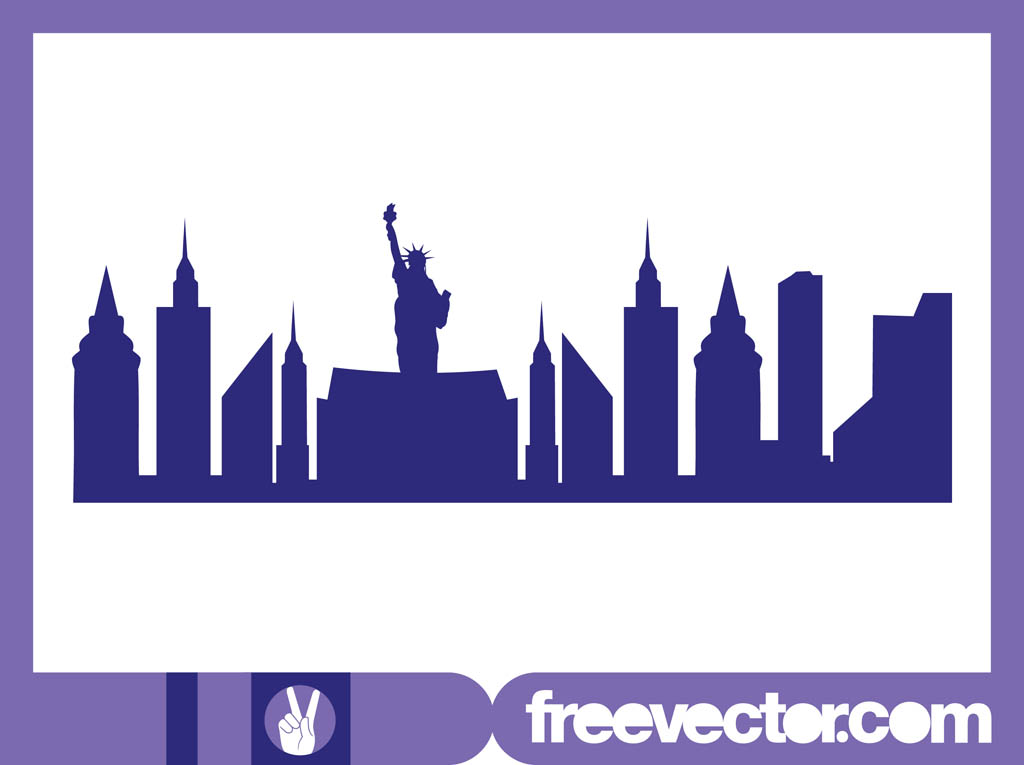 New York Skyline Silhouette Clip Art