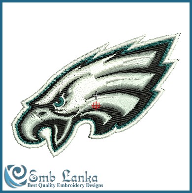 Philadelphia Eagles Logo Embroidery Design