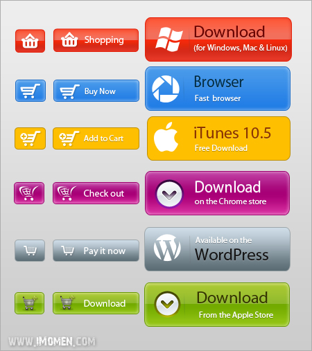 PSD Buttons Free Download