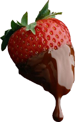 PSD Chocolate Dripping Strawberry