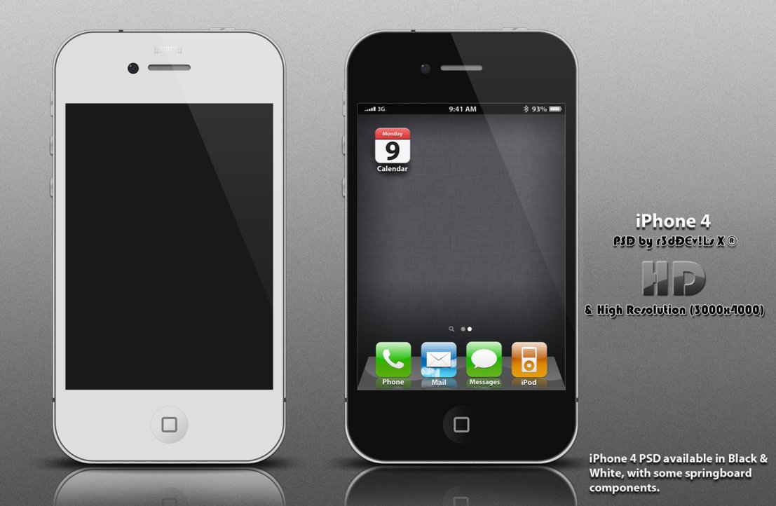 PSD Templates iPhone 4