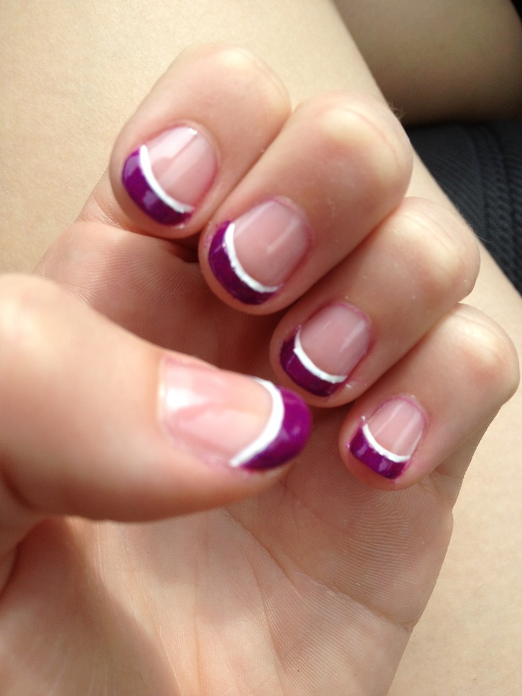 Purple French Tip Nails