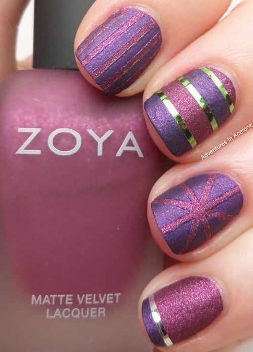 Purple Matte Nails