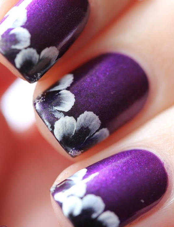 Purple Nail Art Design Purple Nail Art Design