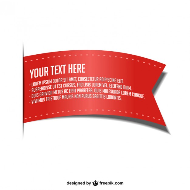 Red Ribbon Vector Free