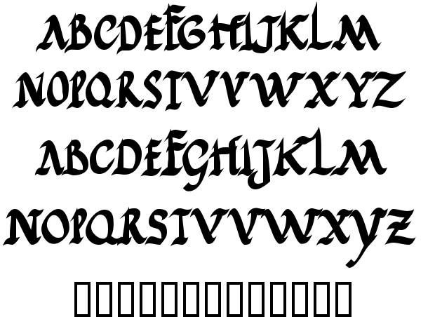 Rustic Font Styles Alphabet