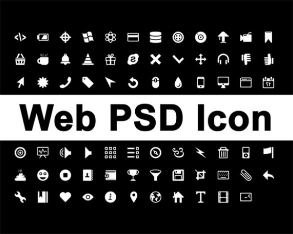 Small Black and White Web Icon