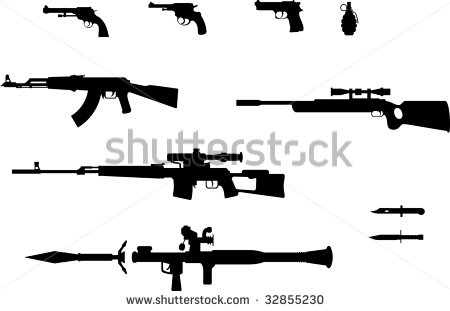 Sniper Rifle Gun Silhouette Clip Art