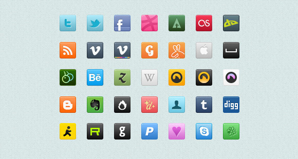 Social Media Icons 32X32 Social Media Icons 32X32
