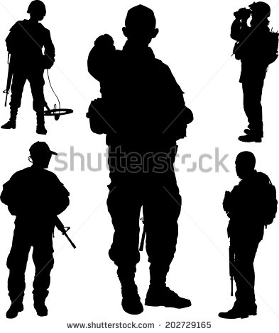 Soldier Silhouette Vector