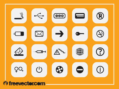 Square Social Media Icons Vector Art Free